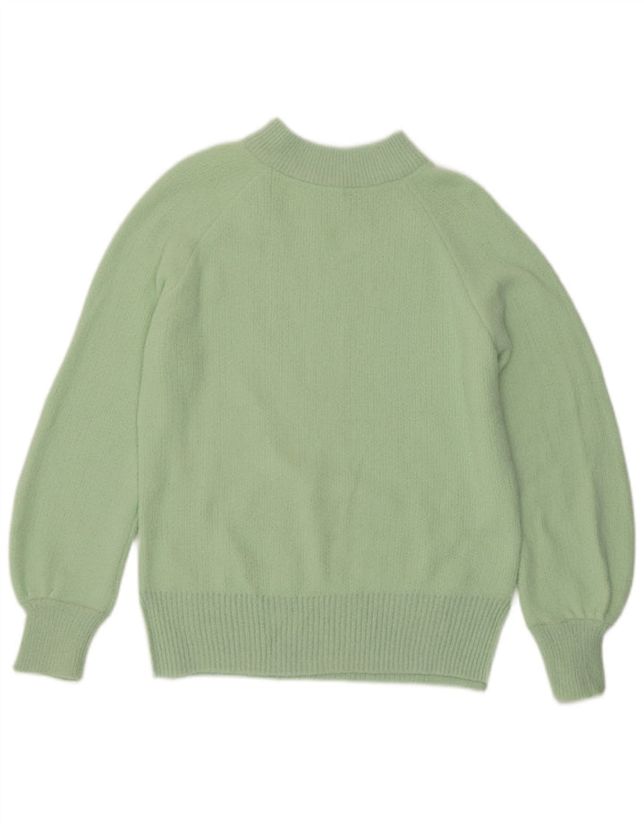 Maglione maglione a collo alto da donna Marks & Spencer UK 10 piccolo verde
