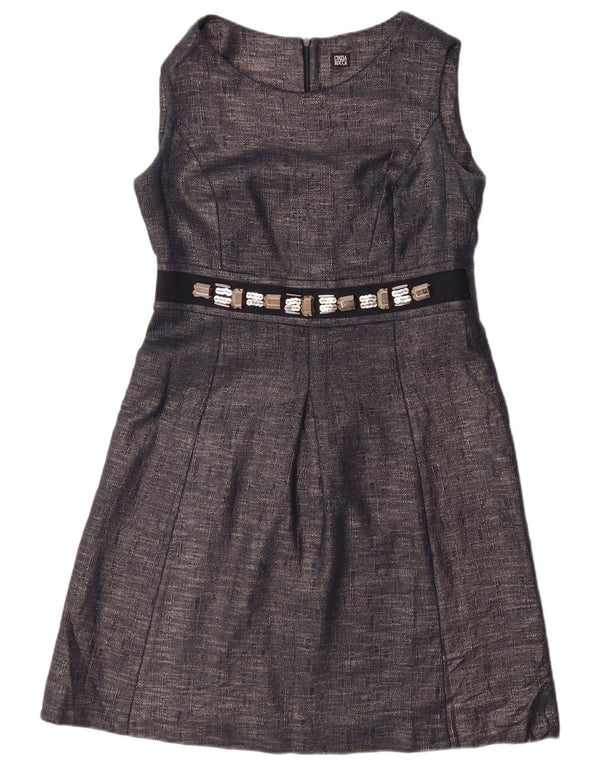 CINZIA ROCCA Set da donna 1 bottone 2 pezzi UK 10 piccolo cotone blu navy