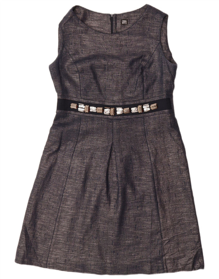 CINZIA ROCCA Set da donna 1 bottone 2 pezzi UK 10 piccolo cotone blu navy