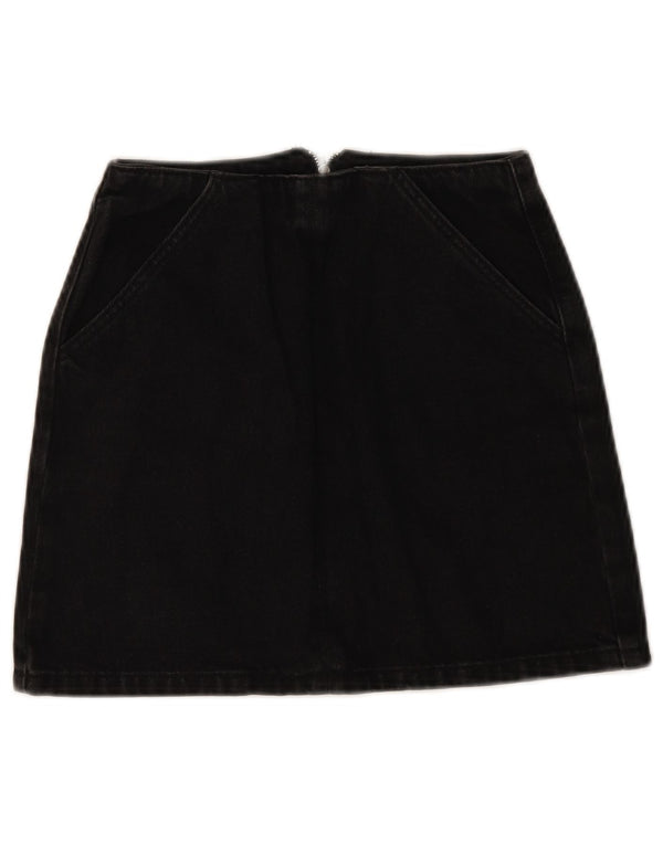 Gonna in denim da donna Topshop EU 34 2XS W24 cotone nero