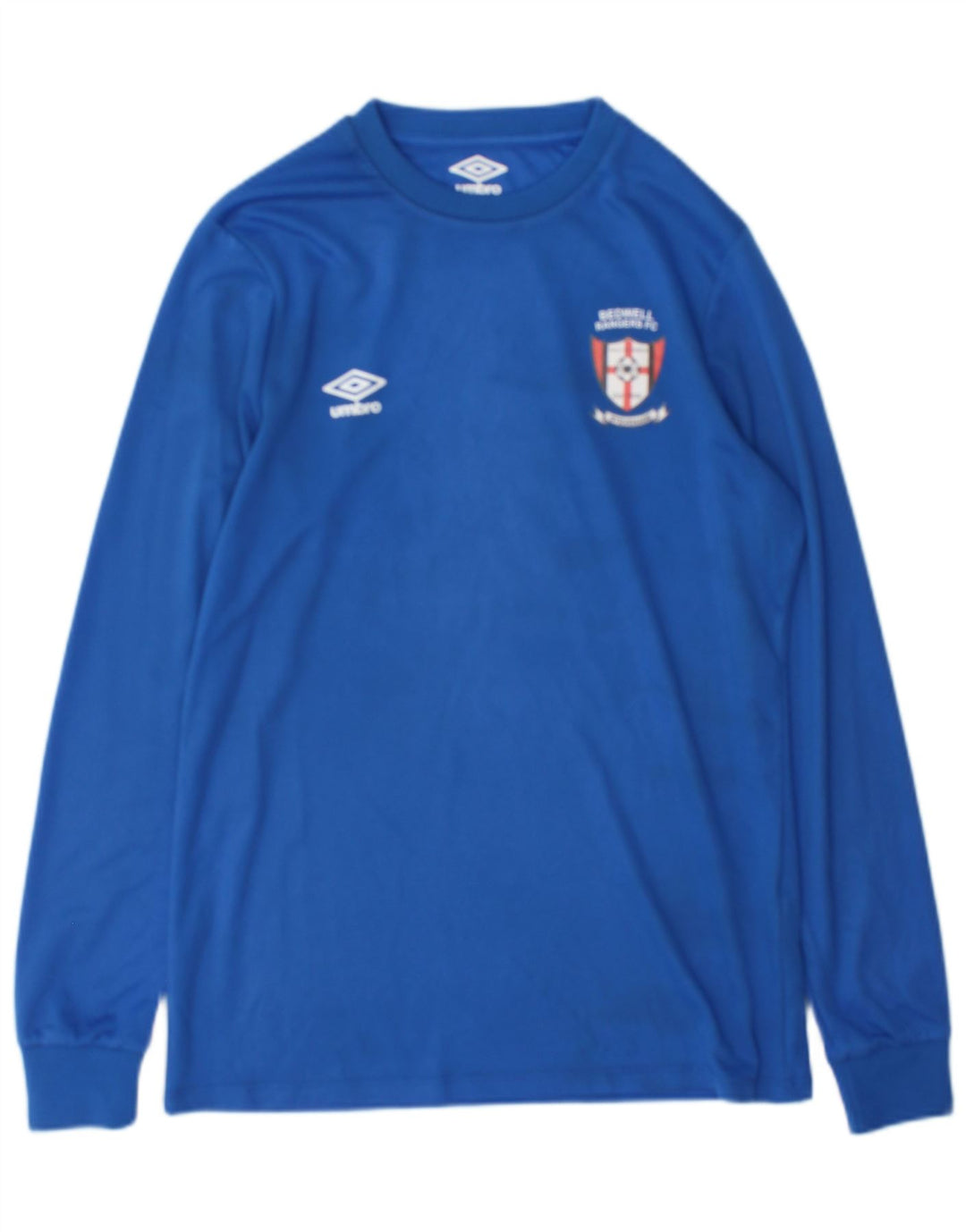 Umbro Maglietta grafica da uomo a maniche lunghe piccola in poliestere blu