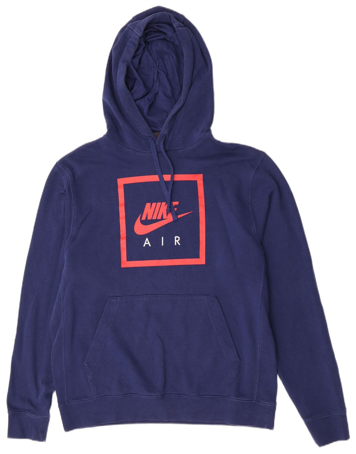 Felpa con cappuccio Nike Air Graphic da uomo in cotone blu medio