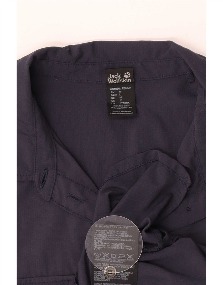 Camicia da donna Jack Wolfskin UK 12 Medium Blu Navy Poliammide