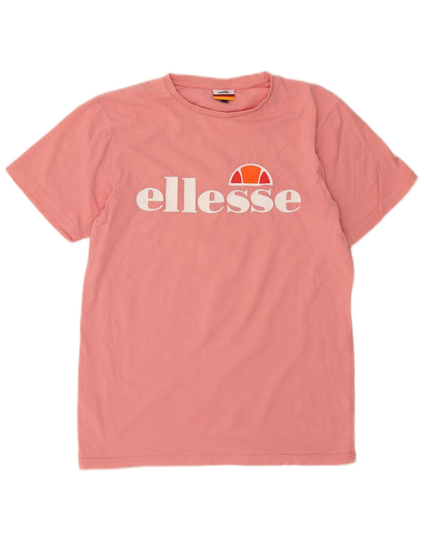 T-shirt grafica da donna Ellesse Top UK 8 Small in cotone rosa