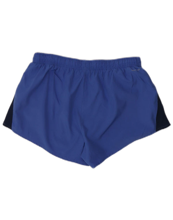 Pantaloncini sportivi da donna Nike UK 12 poliestere blu medio