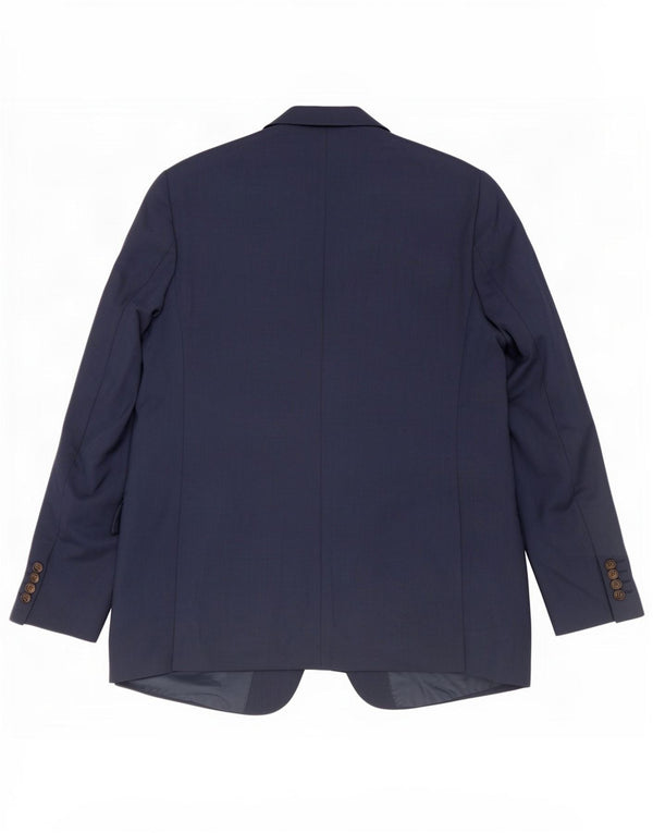 Giacca blazer a 2 bottoni da uomo Marks & Spencer UK 42 grande poliestere blu navy