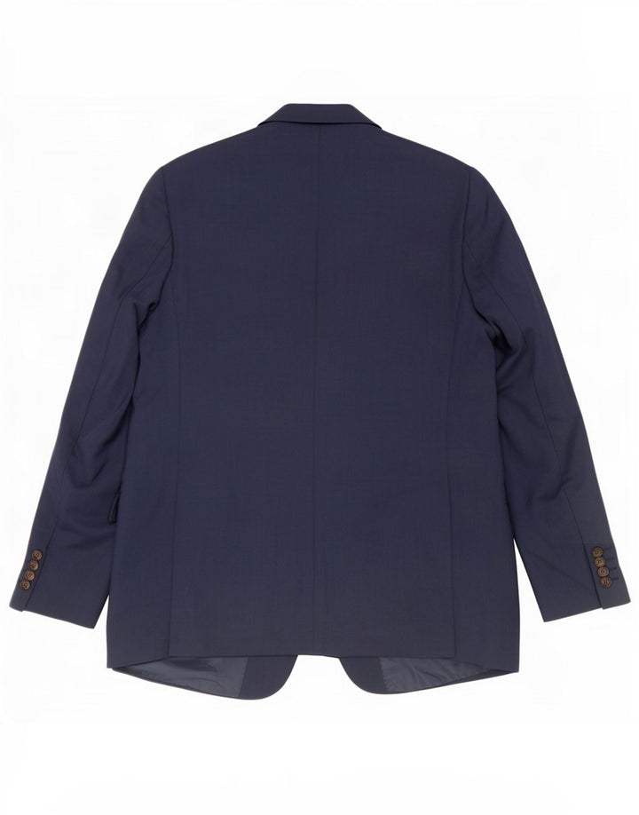 Giacca blazer a 2 bottoni da uomo Marks & Spencer UK 42 grande poliestere blu navy