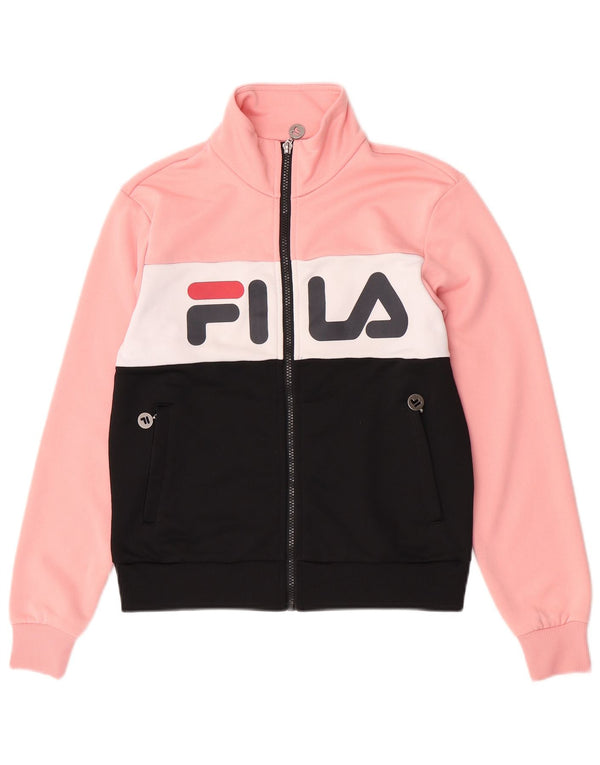 Giacca da ginnastica da donna con vestibilità ampia e grafica Fila UK 6 XS Pink Colourblock