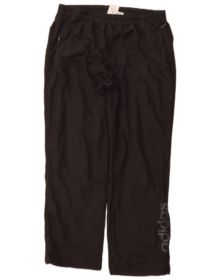 Pantaloni da tuta con grafica ADIDAS da uomo grandi in poliestere nero