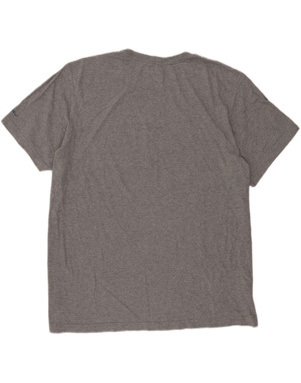 T-shirt grafica da uomo EDDIE BAUER Top XL in cotone grigio
