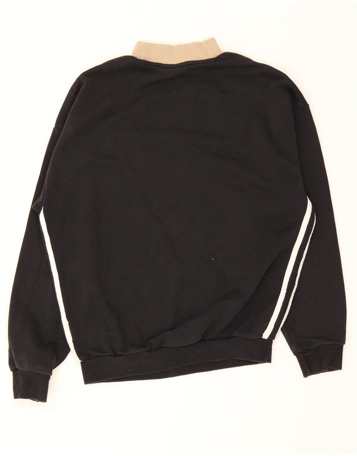 Felpa grafica da donna Adidas Jumper UK 8 Small Black Colourblock