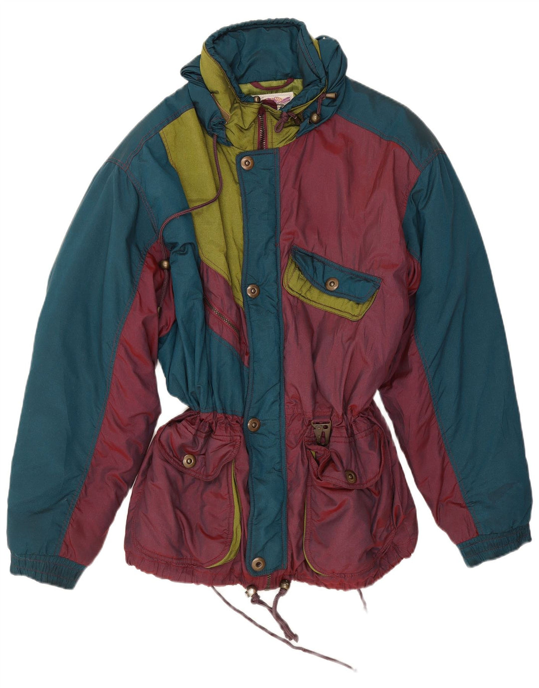 Giacca da sci da uomo con cappuccio Silvy IT 52 XL Blu poliestere color block