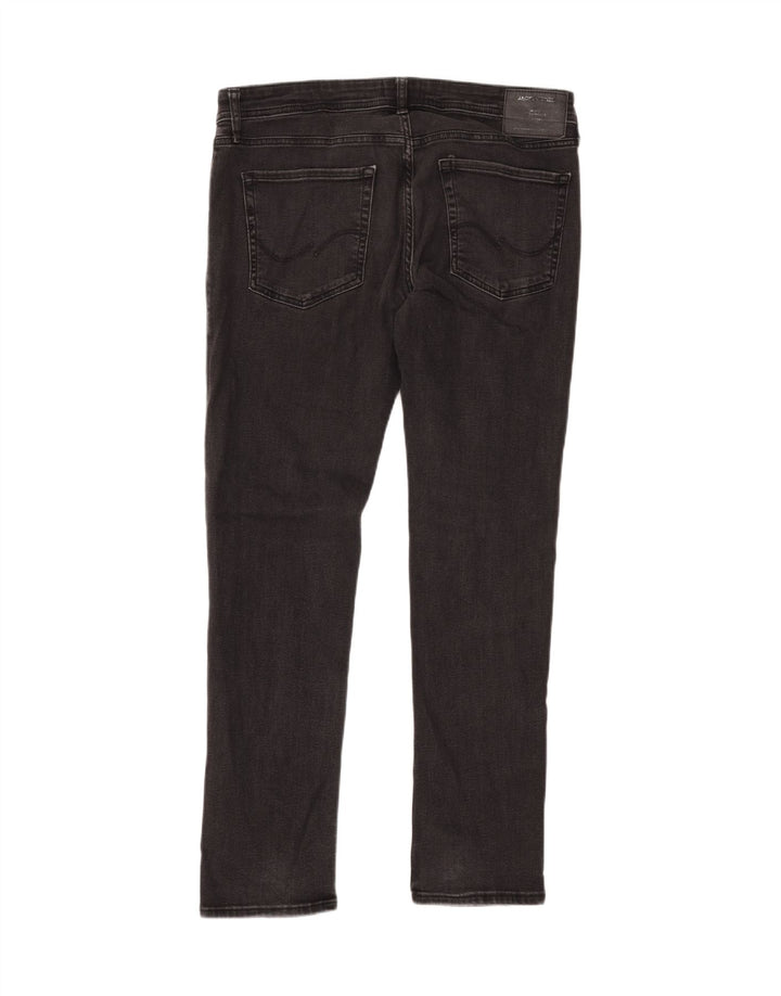 JACK & JONES Jeans slim da uomo GLENN W36 L32 cotone nero