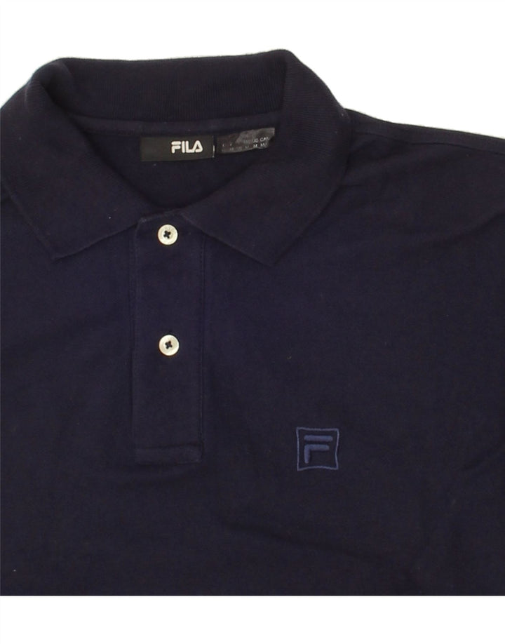 FILA Mens Polo Shirt Medium Navy Blue Cotton Vintage Fila and Second-Hand Fila from Messina Hembry 