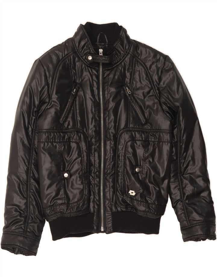 LOTTO Mens Padded Jacket UK 42/44 XL Black Polyester Vintage Lotto and Second-Hand Lotto from Messina Hembry 
