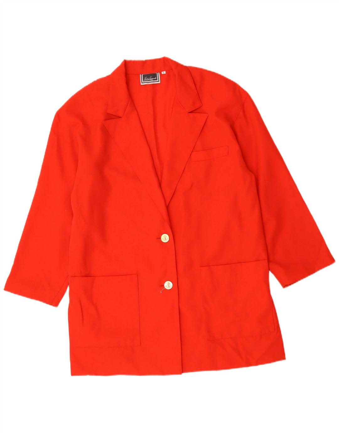 LUISA SPAGNOLI Giacca blazer oversize da donna a 2 bottoni UK 10 piccola rossa