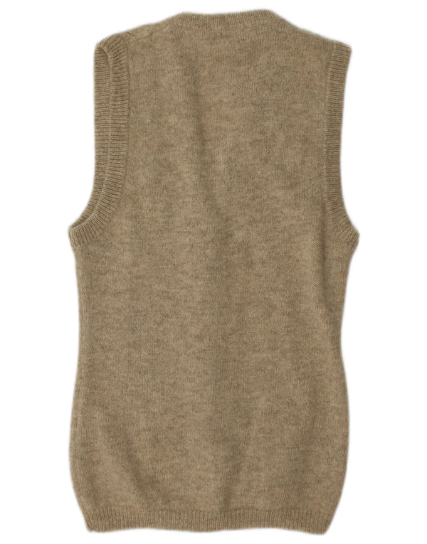 Maglione cardigan senza maniche da donna Stefanel UK 14 Beige medio