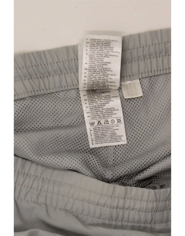 Pantaloncini da bagno da uomo Adidas grandi in poliestere grigio