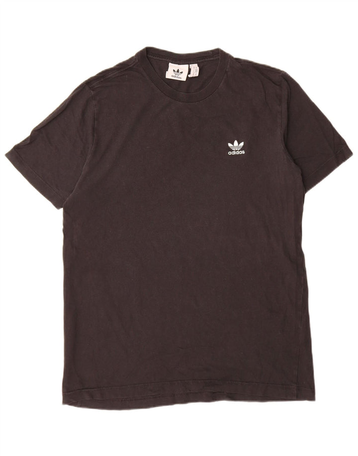 T-shirt Adidas da uomo Top media in cotone nero
