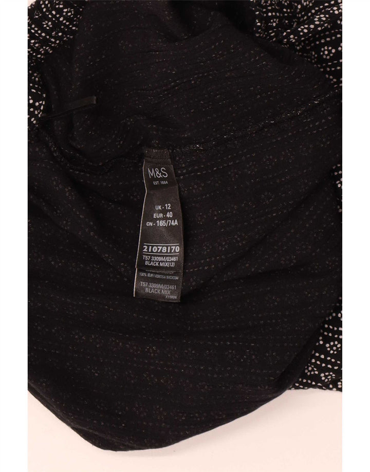 Pantaloncini modello astratto da donna Marks & Spencer UK 12 medi W34 neri