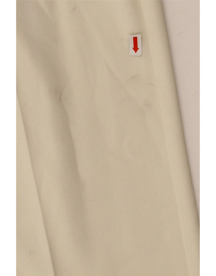 ROCCOBAROCCO Womens Straight Suit Trousers IT 44 Medium W27 L30 Off White