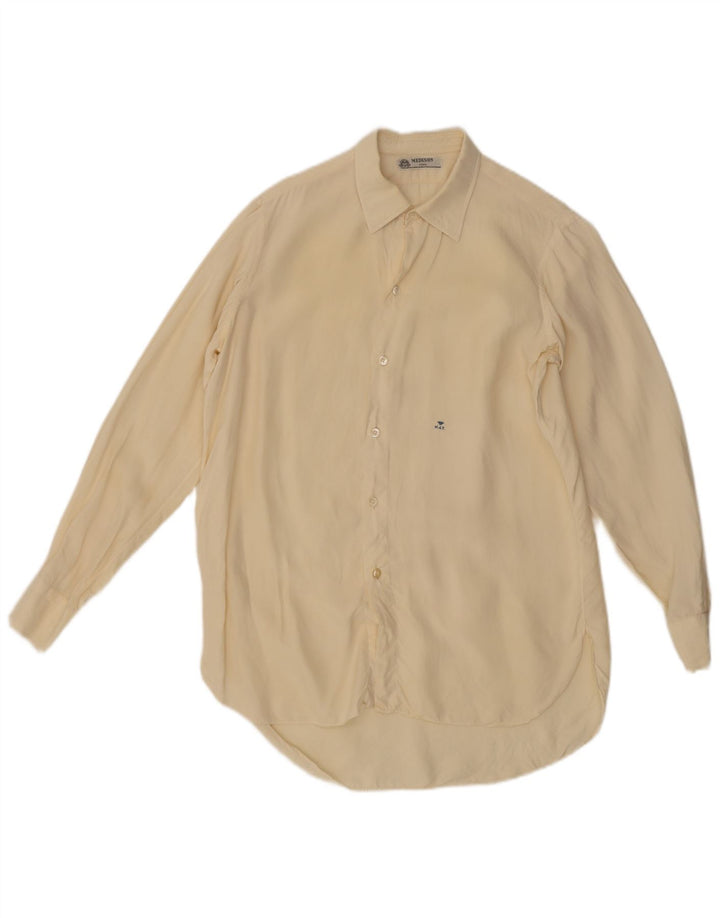 Camicia vintage da uomo giallo medio