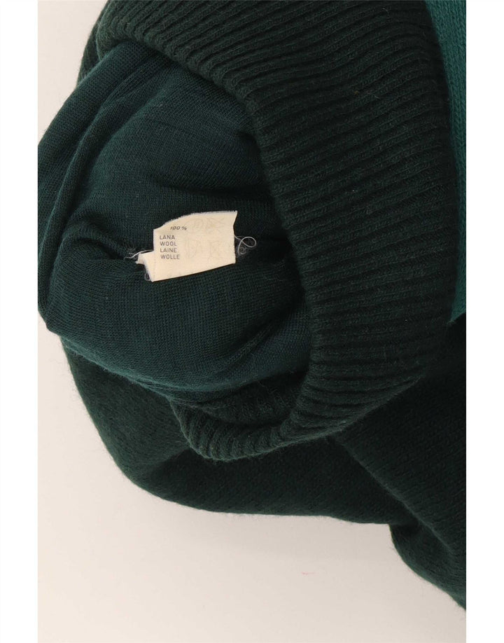 Gianni Versace Maglione da uomo con collo alto e color block verde medio