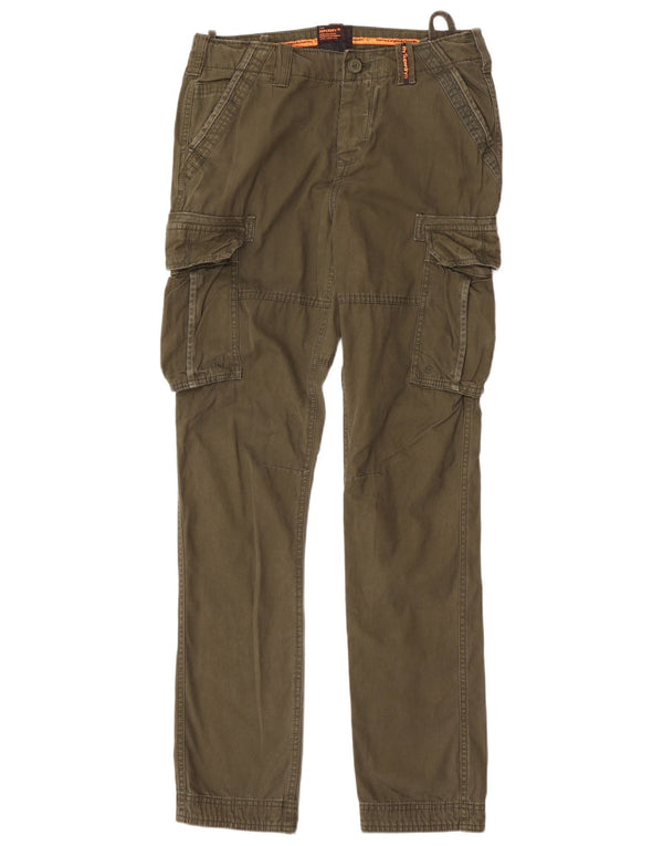 Pantaloni cargo slim da uomo Superdry W30 L32 cotone kaki