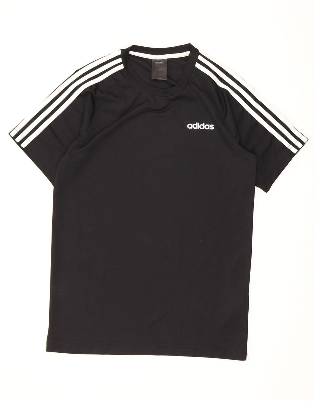 T-shirt Adidas Climalite da uomo piccola piccola in poliestere nero