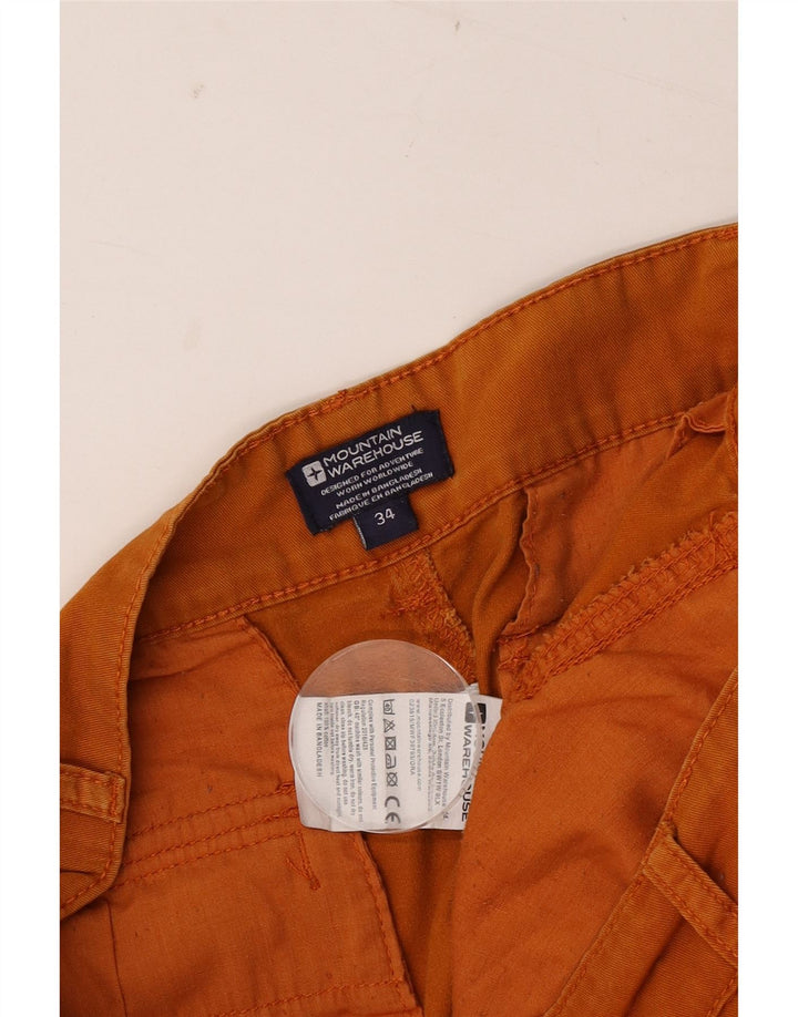 Pantaloncini cargo da uomo Mountain Warehouse W34 Large in cotone arancione