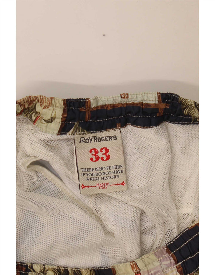 Pantaloncini da bagno hawaiani da uomo Roy Rogers Patchwork medio multicolore