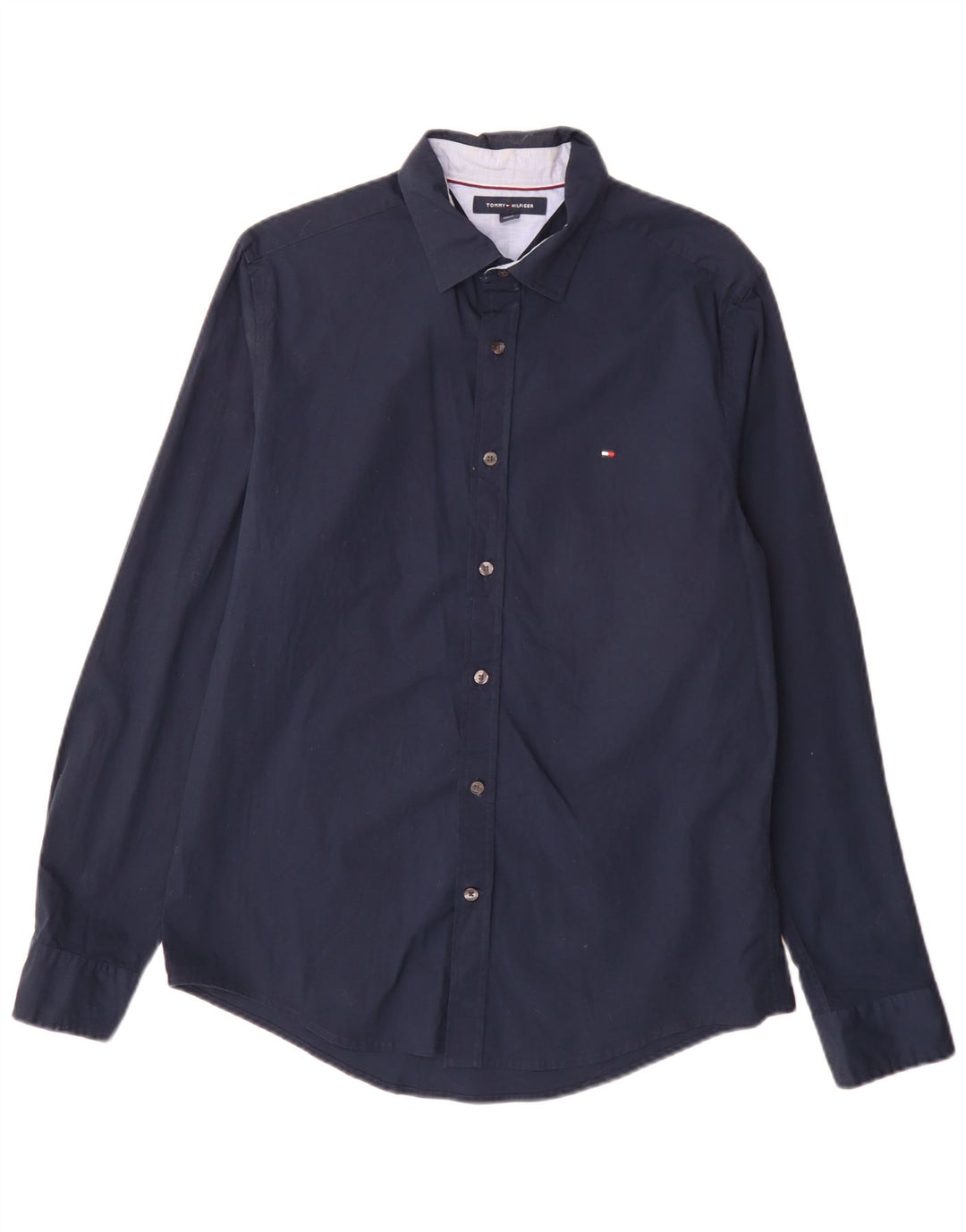 Camicia da uomo Tommy Hilfiger cotone medio blu navy