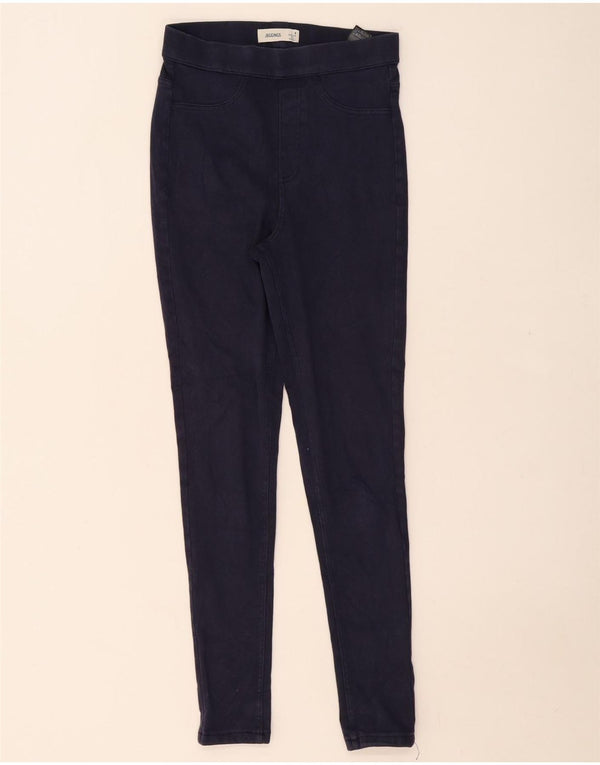 MARKS & SPENCER Pantaloni casual da donna UK 8 Small W26 L27 Blu navy