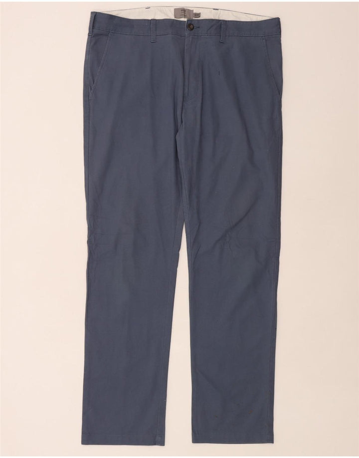 Pantaloni chino dritti da uomo Marks & Spencer W38 L33 cotone blu