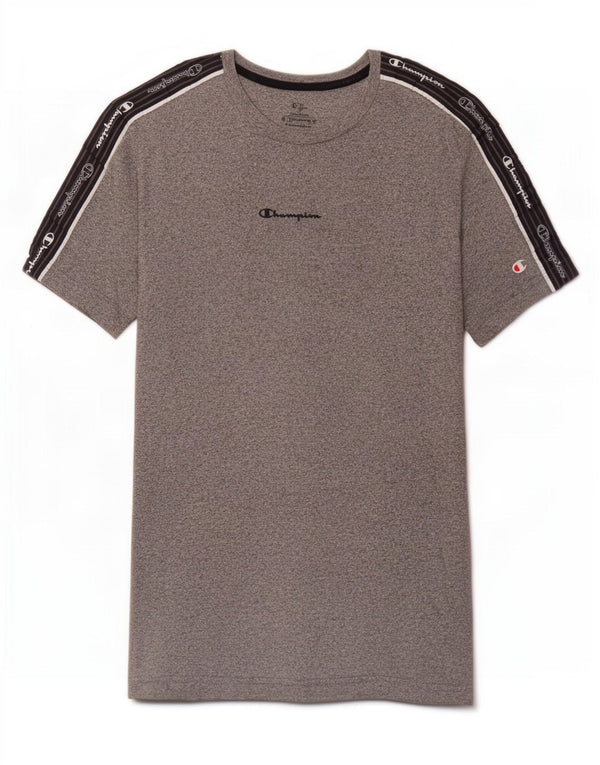 T-shirt grafica da uomo Champion Top grigio medio color block