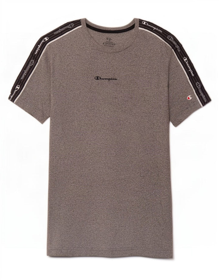 T-shirt grafica da uomo Champion Top grigio medio color block