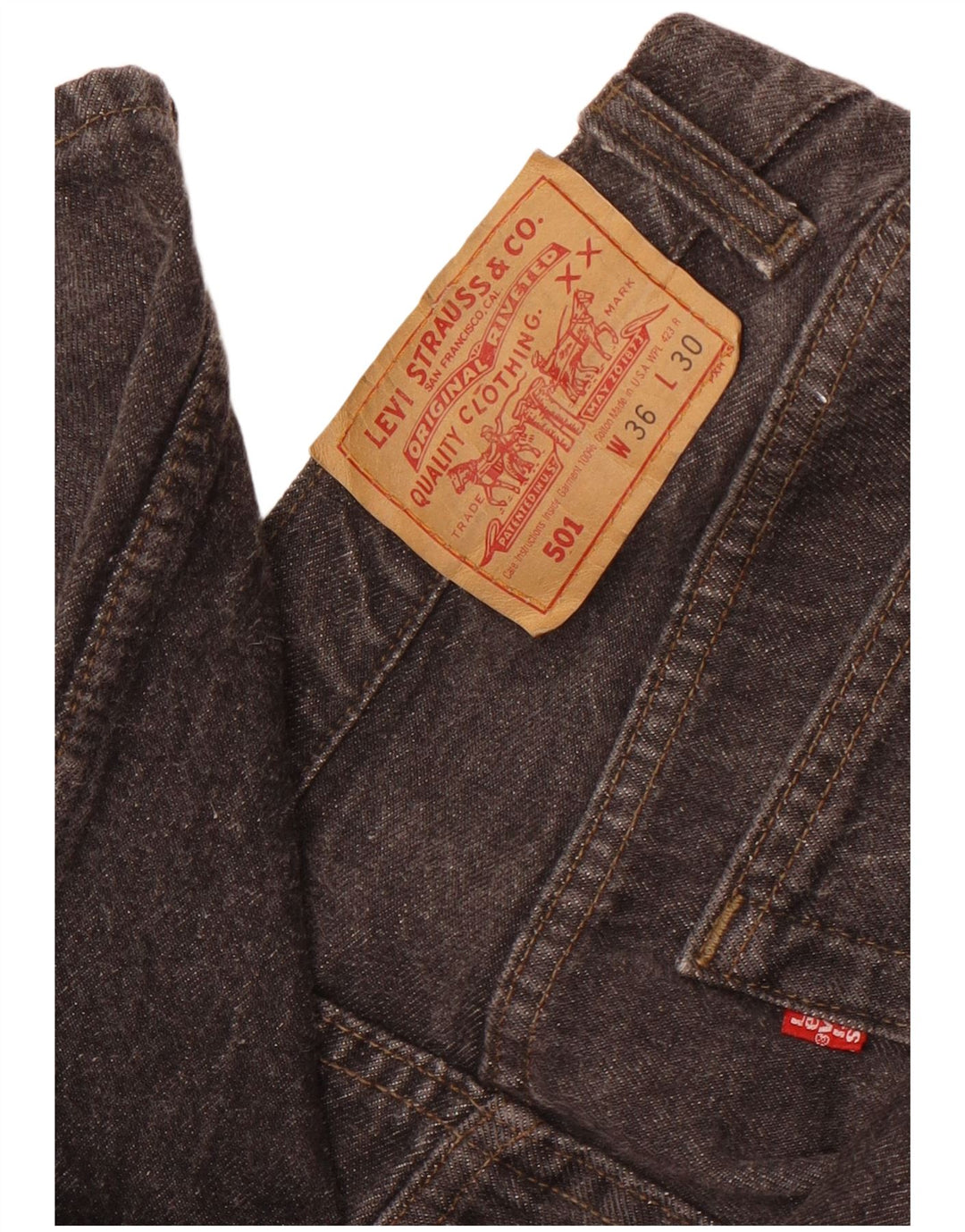Levi's Uomo 501 Jeans dritti W36 L30 Grigi
