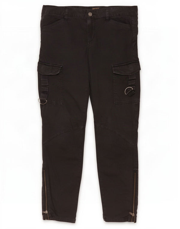 Pantaloni cargo dritti da donna Diesel W29 L29 cotone nero