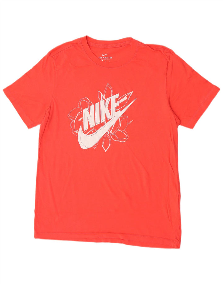T-shirt grafica da uomo Nike Top in cotone arancione medio
