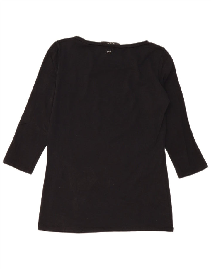 Top da weekend da donna Max Mara manica 3/4 UK 12 medio nero