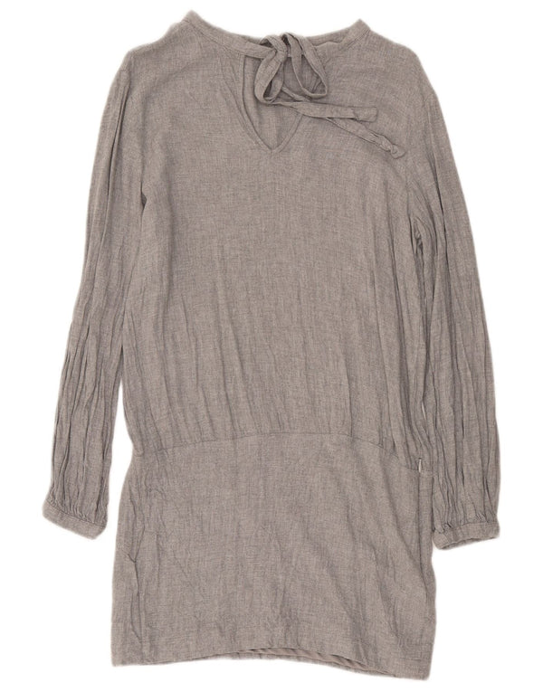 Abito Zara Trafaluc da donna a maniche lunghe a vita bassa UK 14 Grigio medio