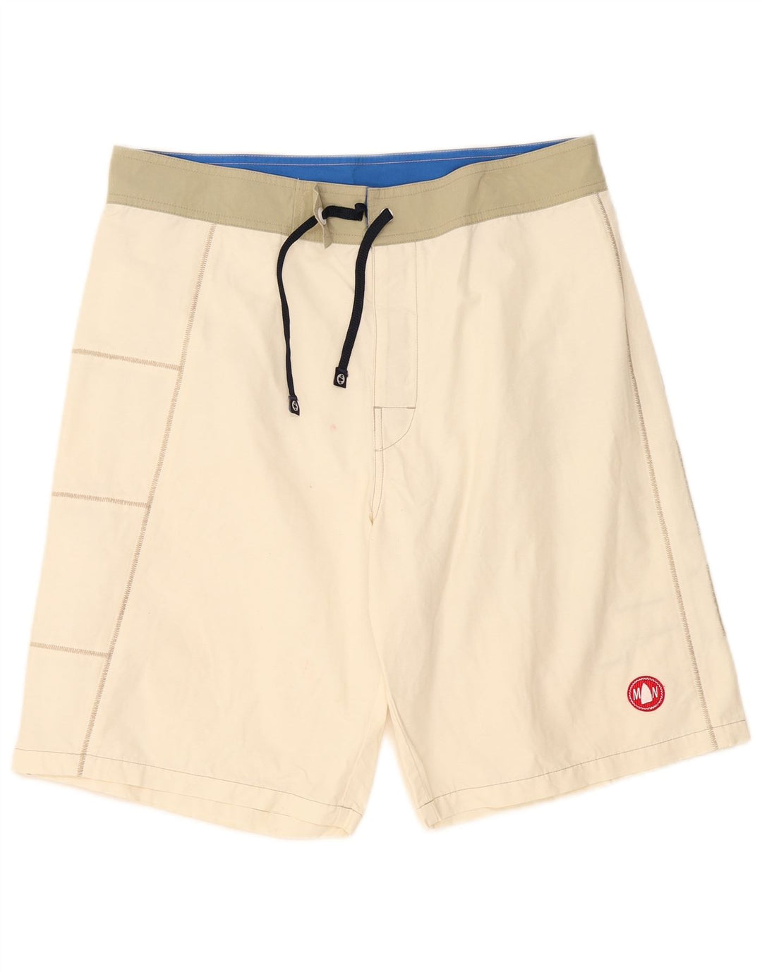 Pantaloncini da bagno grafici da uomo Murphy & Nye grandi in poliammide color block bianco