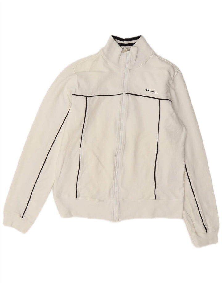 Giacca da tuta da donna Champion UK 14 grande cotone bianco