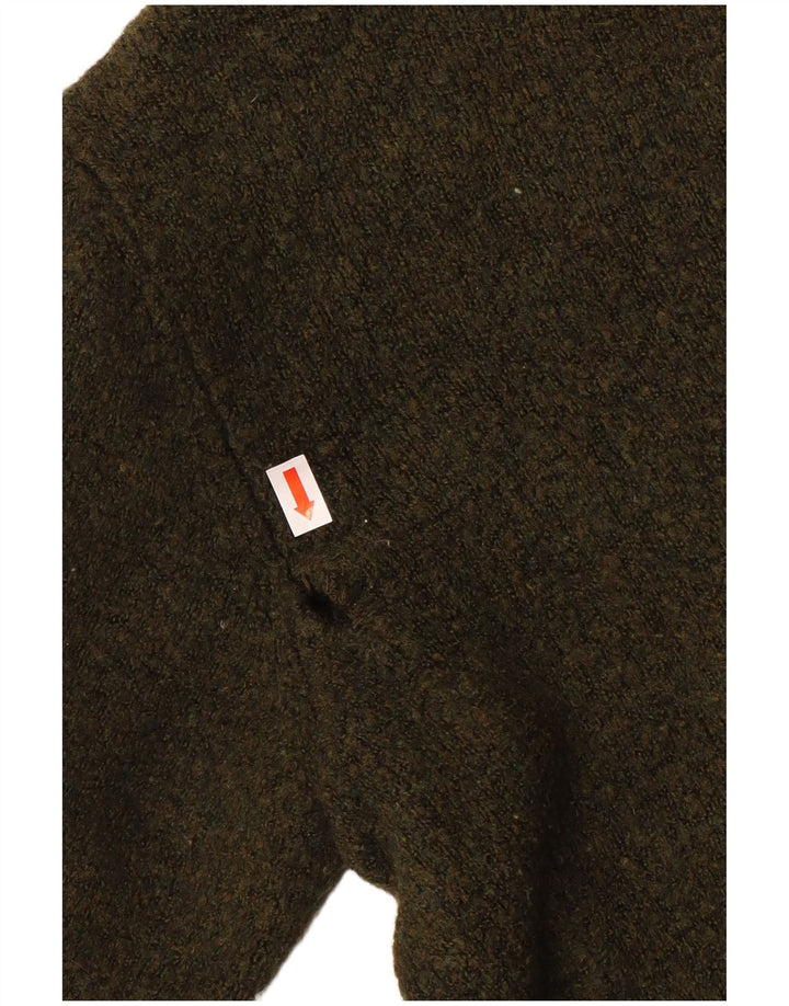 Maglione girocollo oversize da donna Zara UK 14 Viscosa kaki media