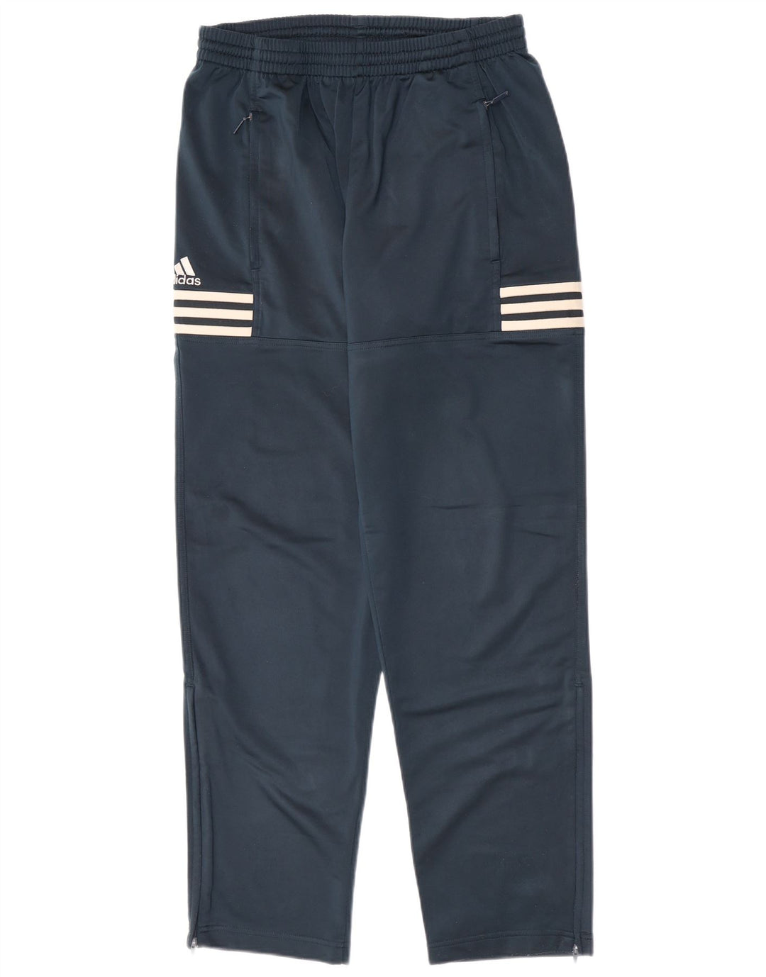 Pantaloni da tuta da uomo Adidas UK 38/40 Poliestere blu navy medio