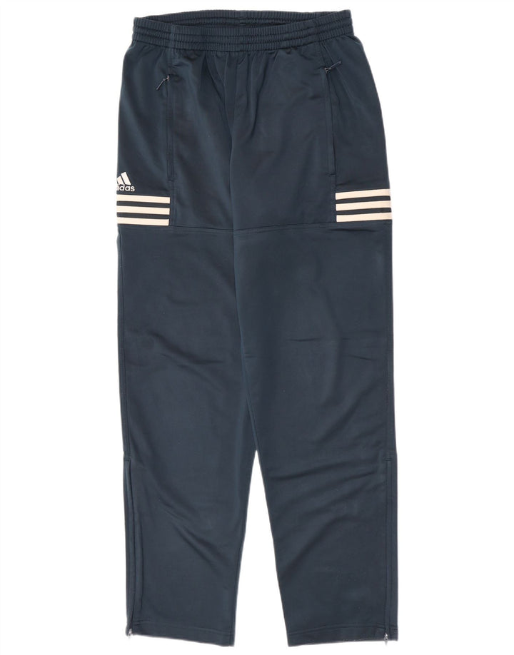 Pantaloni da tuta da uomo Adidas UK 38/40 Poliestere blu navy medio