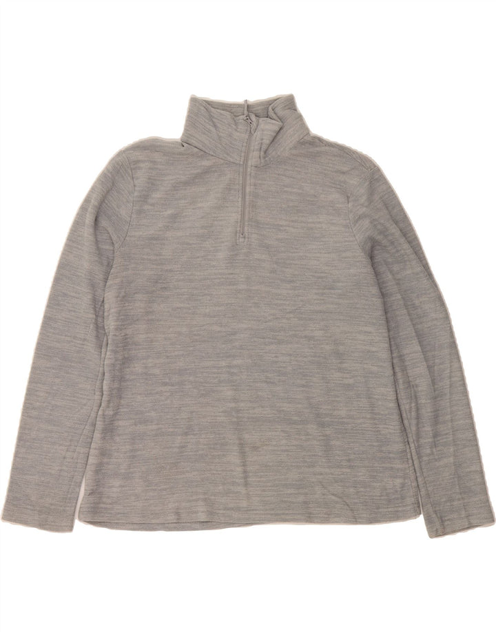 MOUNTAIN WAREHOUSE Womens Zip Neck Fleece Jumper UK 16 Large Grey Vintage Mountain Warehouse and Second-Hand Mountain Warehouse from Messina Hembry 
