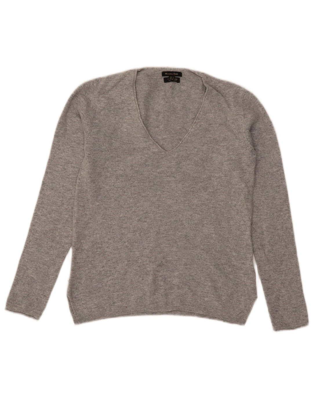 MASSIMO DUTTI Maglione da donna con scollo a V UK 10 Piccolo grigio screziato