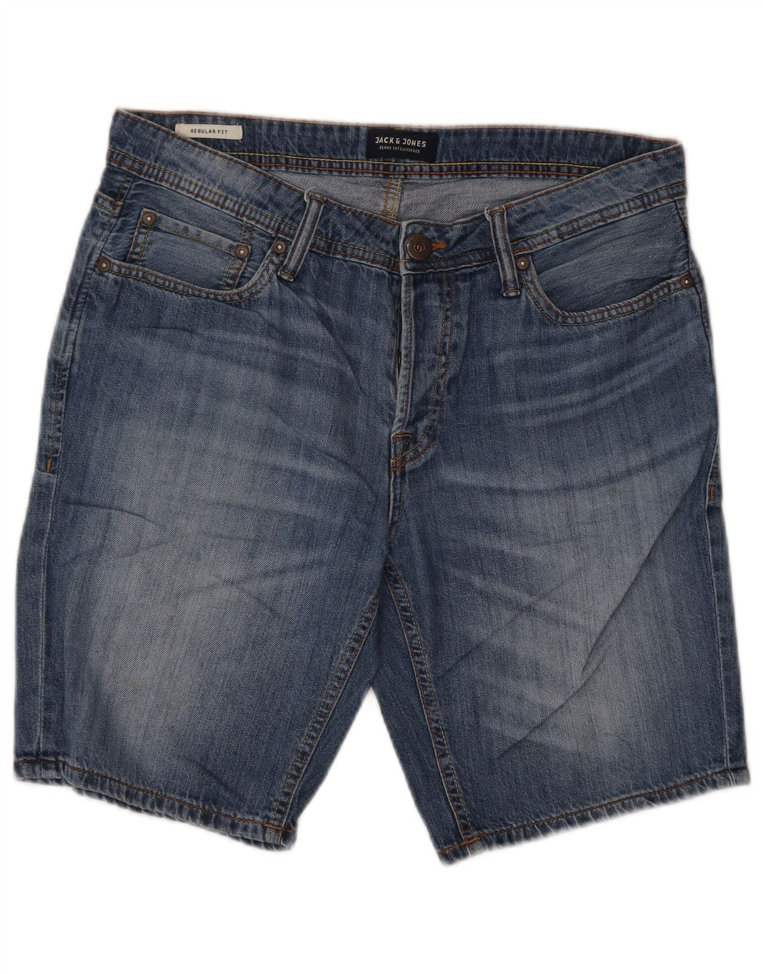 Pantaloncini di jeans vestibilità regolare da uomo Jack & Jones piccoli W30 blu