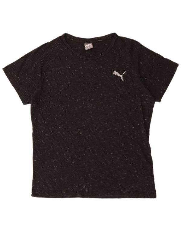 T-shirt da uomo Puma Top XL in cotone chiazzato nero